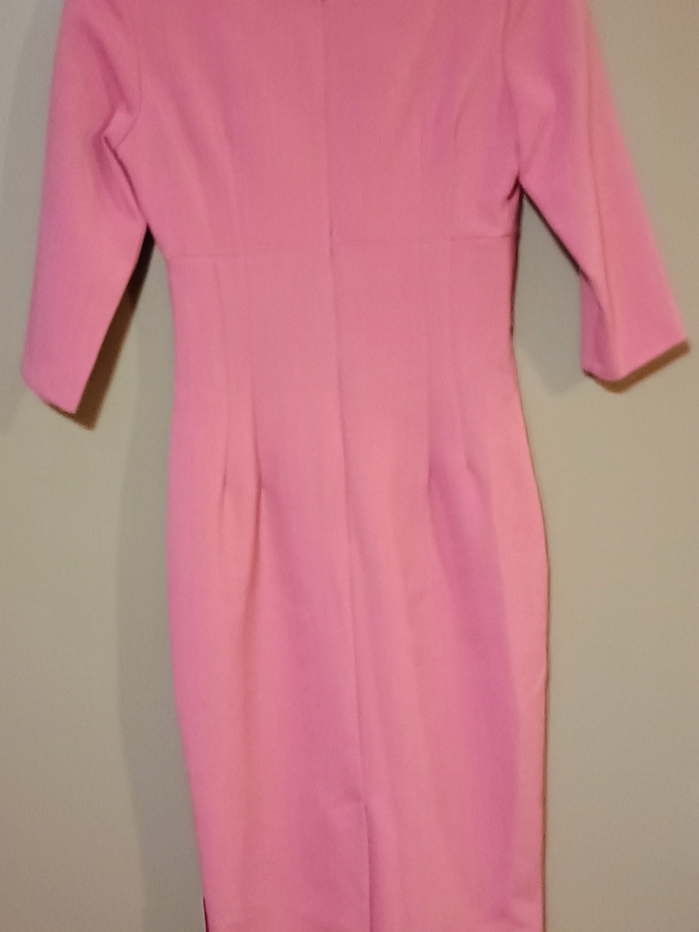 The Pretty Dress Company Pink Moiré Bow Detail Pencil Dress - Picture 3 of 5